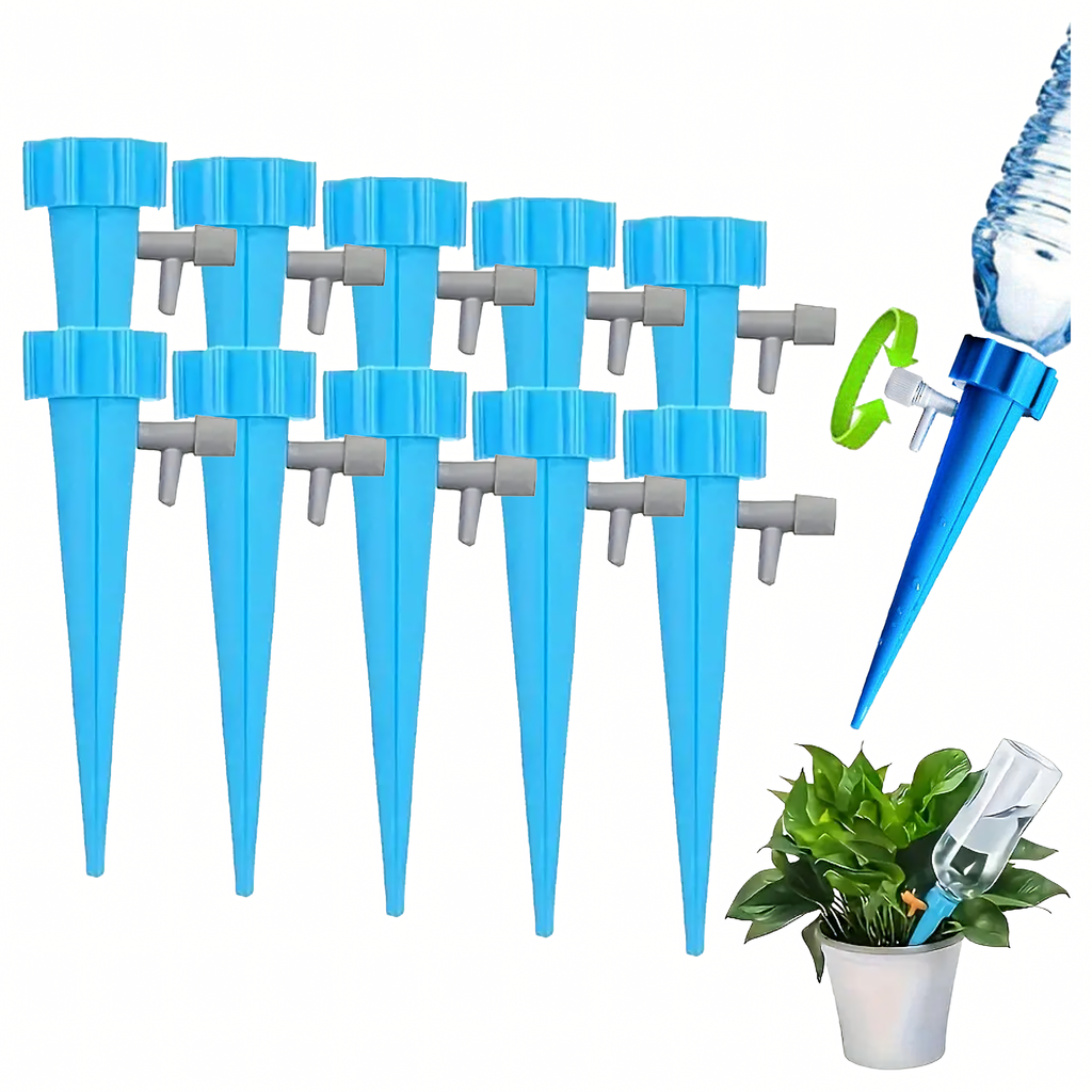 10x pudelitaoline lillepoti kastmissüsteem kraaniga aiataimedele