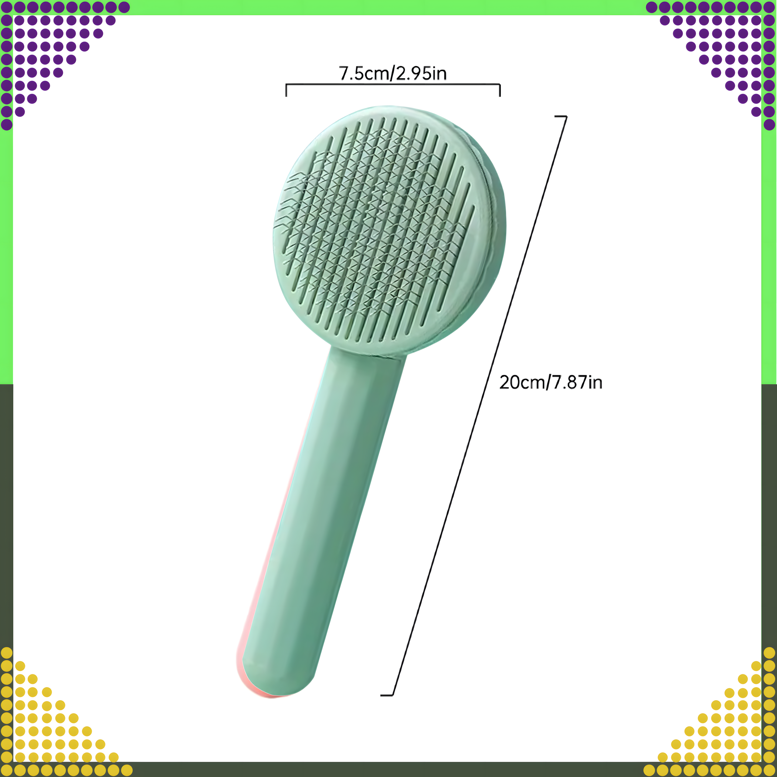 Isepuhastuv hari koera- ja kassikarvadele, ergonoomiline kamm