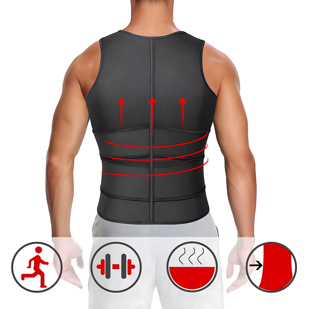 Meeste neopreenist fitness-vest saunamõjuga L