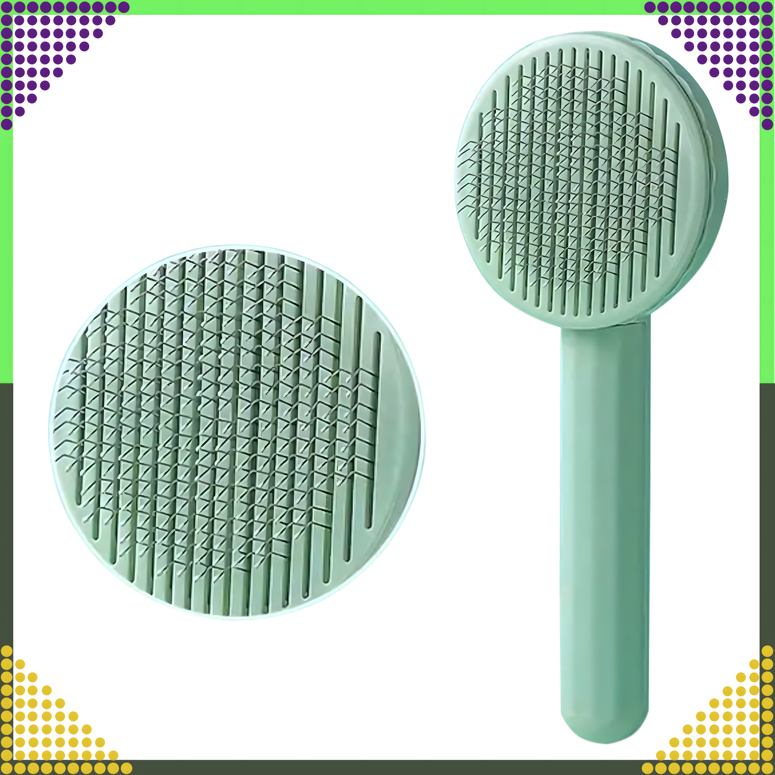 Isepuhastuv hari koera- ja kassikarvadele, ergonoomiline kamm