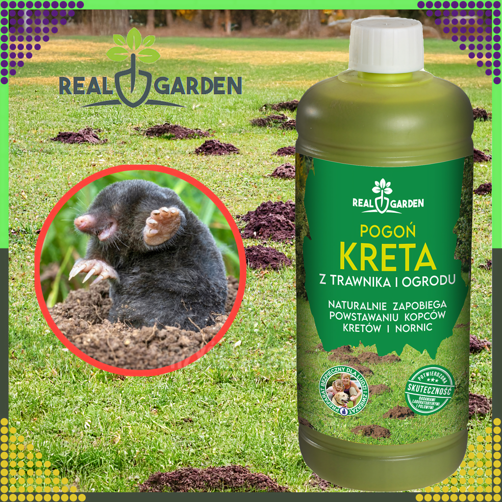 9x Mole, Vole, Rodent Repellent Barrier 1L Ecological
