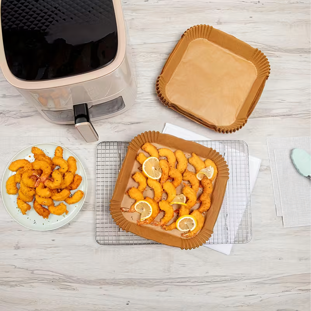 Air Fryer Paper Liners 20x20cm 100 pcs