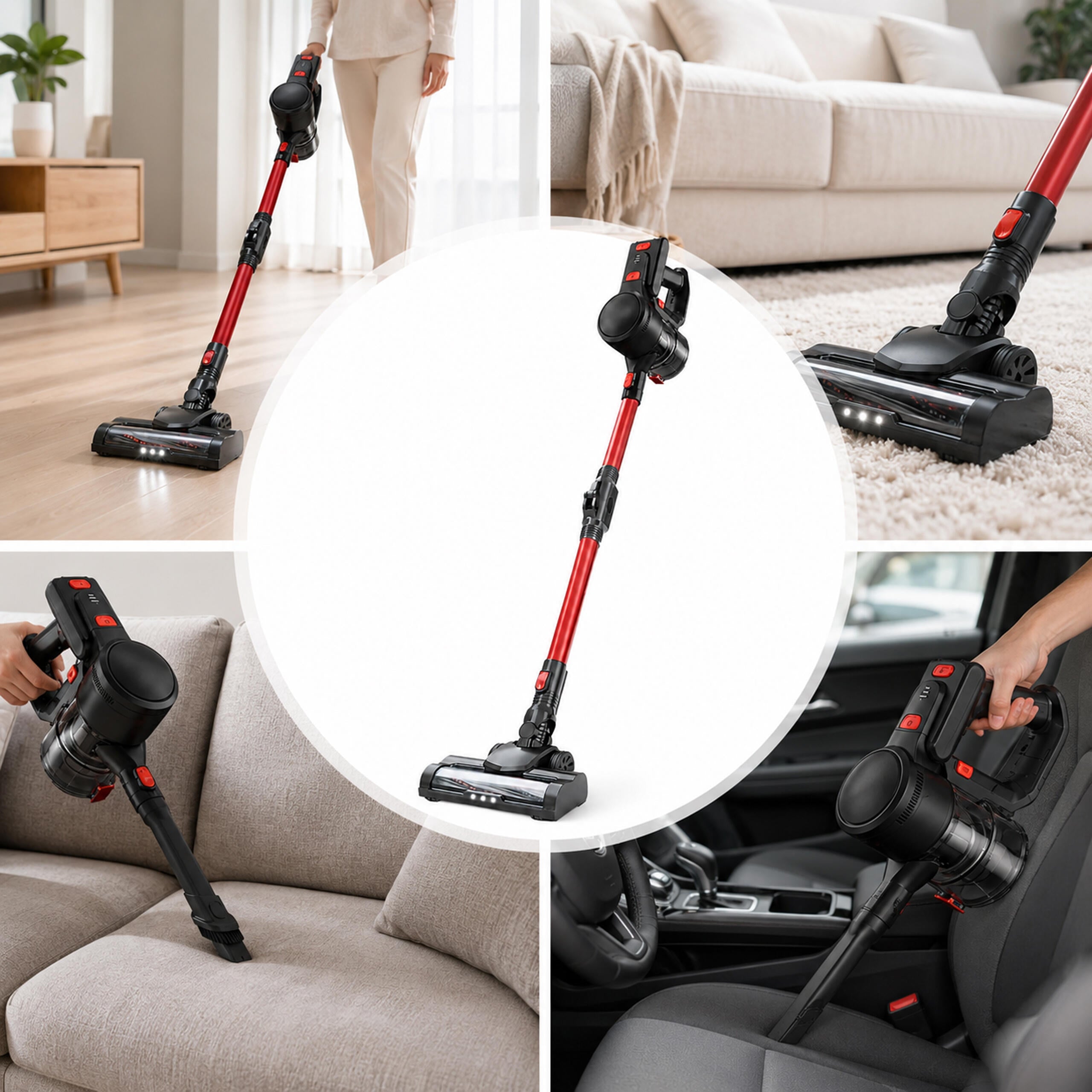 3-in-1 Cordless Bagless Handheld Upright Vacuum Cleaner Lightweight Powerful