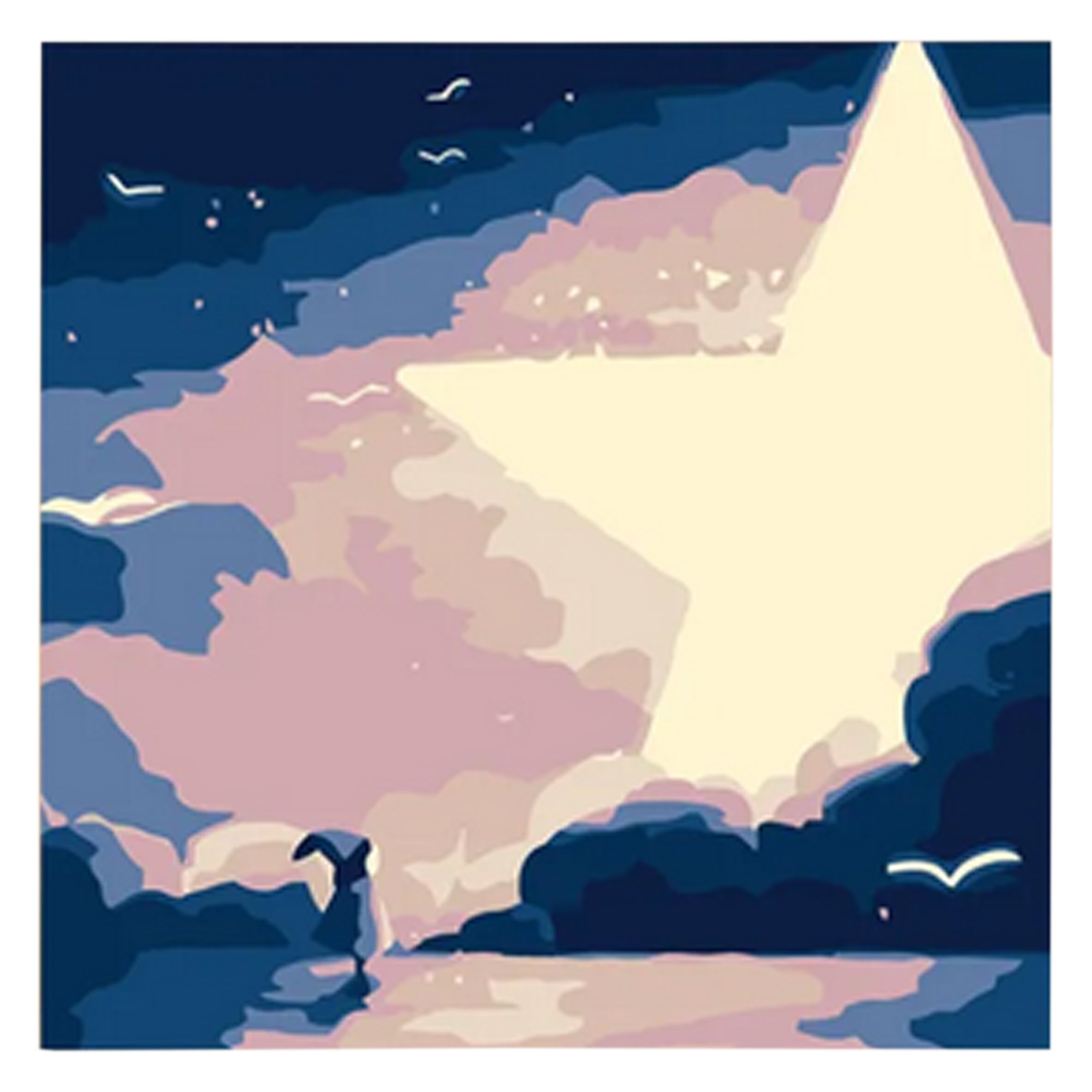 Numbrite järgi maalimise lõuend raamiga, isetegemise komplekt, pintslid, värvid, 20x20