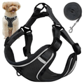 Durable Non-Pressure Reflective Harness with 150 cm Leash for Small Dogs and Cats Size M