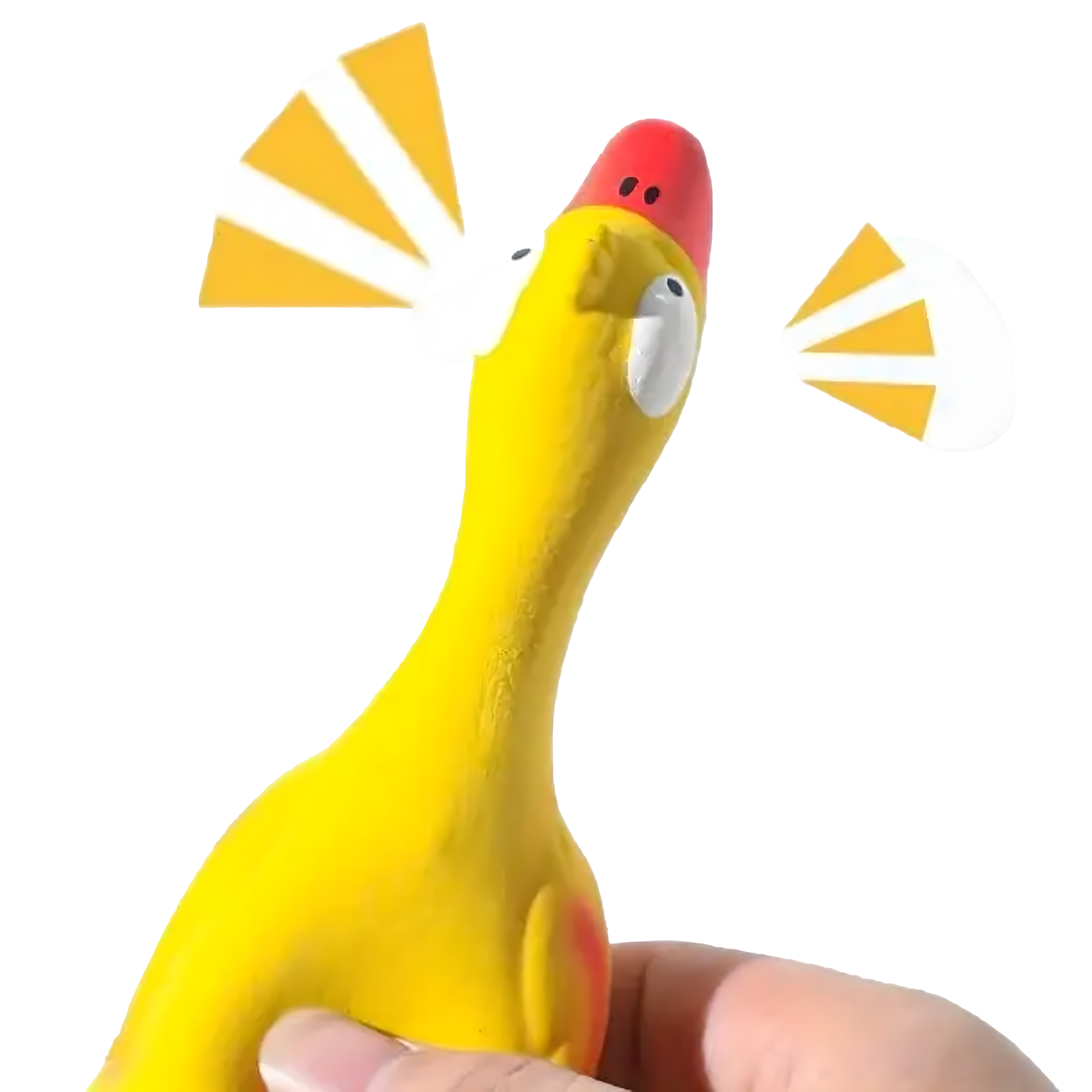 Piiksuv suur kummist kana mänguasi, suur, koerale ja kutsikale närimiseks, 22 cm