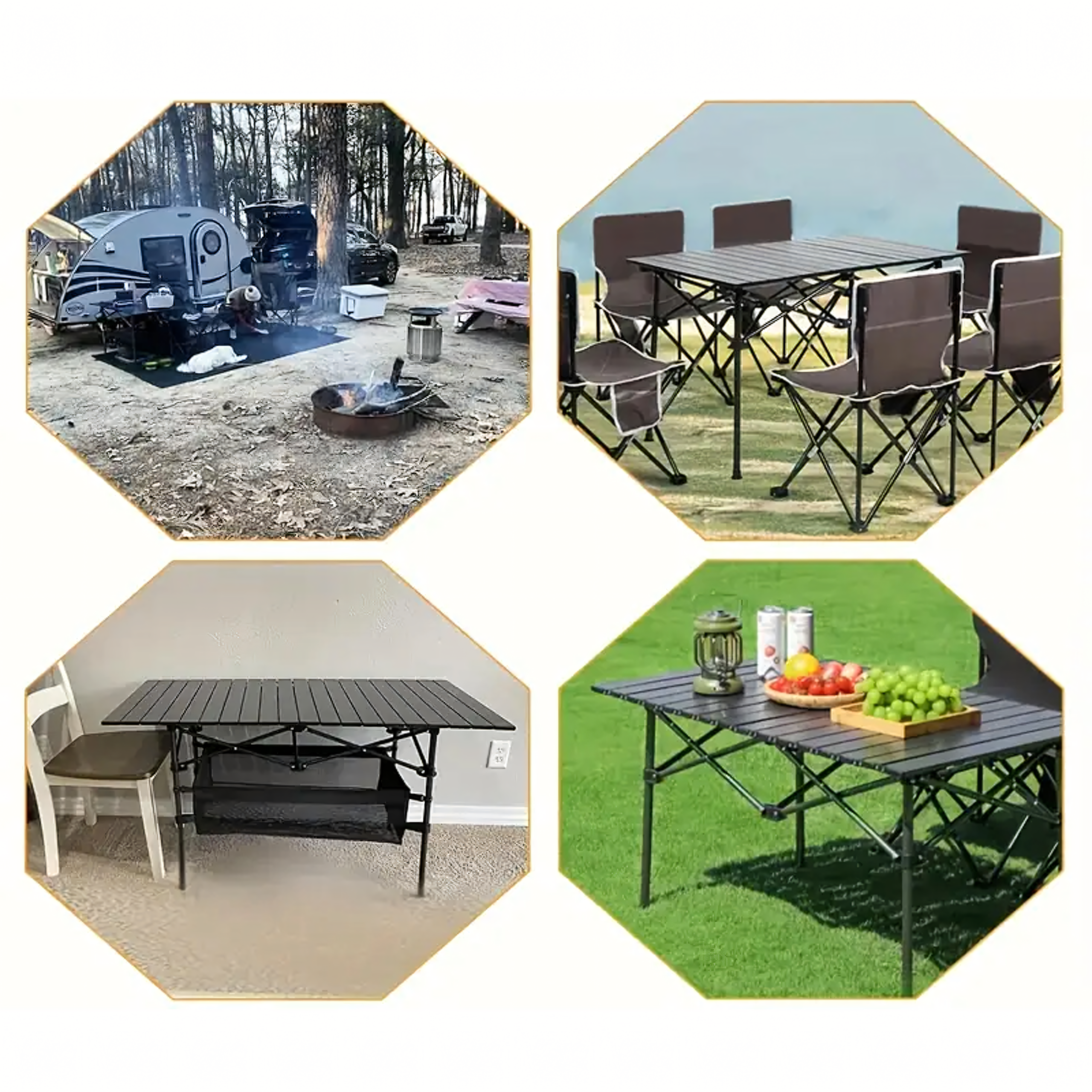 Kokkupandav laud Turist Toitlustus Aed Pikendatav Suur Terrass