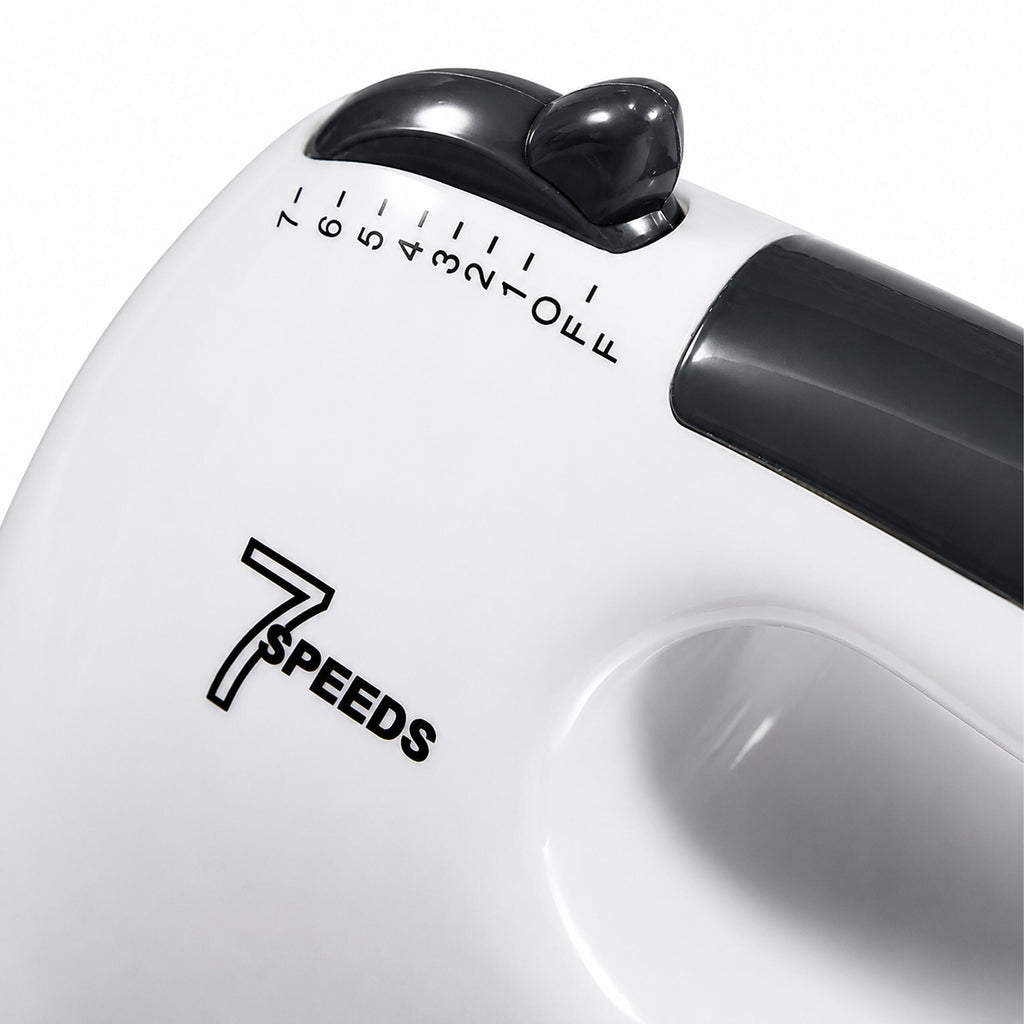 Powerful Hand Mixer with Stainless Steel Bowl 7 Speeds 100W Attachments