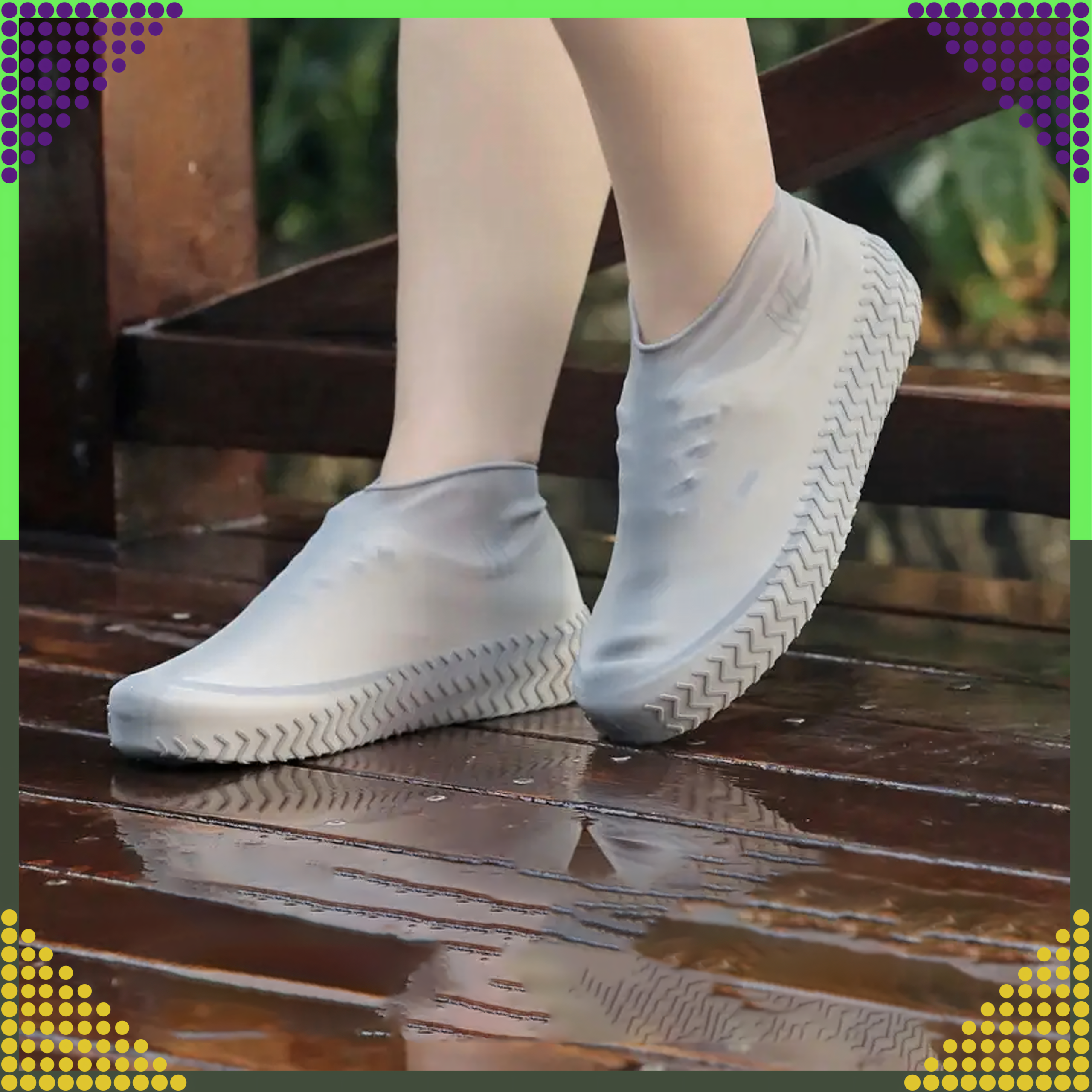 Waterproof Rain Shoe Covers Anti-Slip Rain Boots S