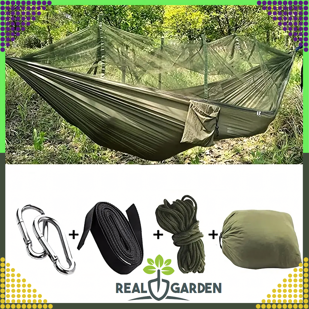 Hammock with Mosquito Net Tourist Survival Picnic Deckchair Large up to 180 kg