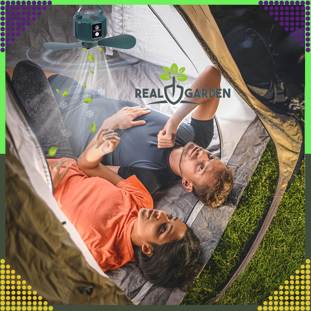 Portable 2in1 Ceiling Fan for Tent Bedroom Camping USB 5200 mAh