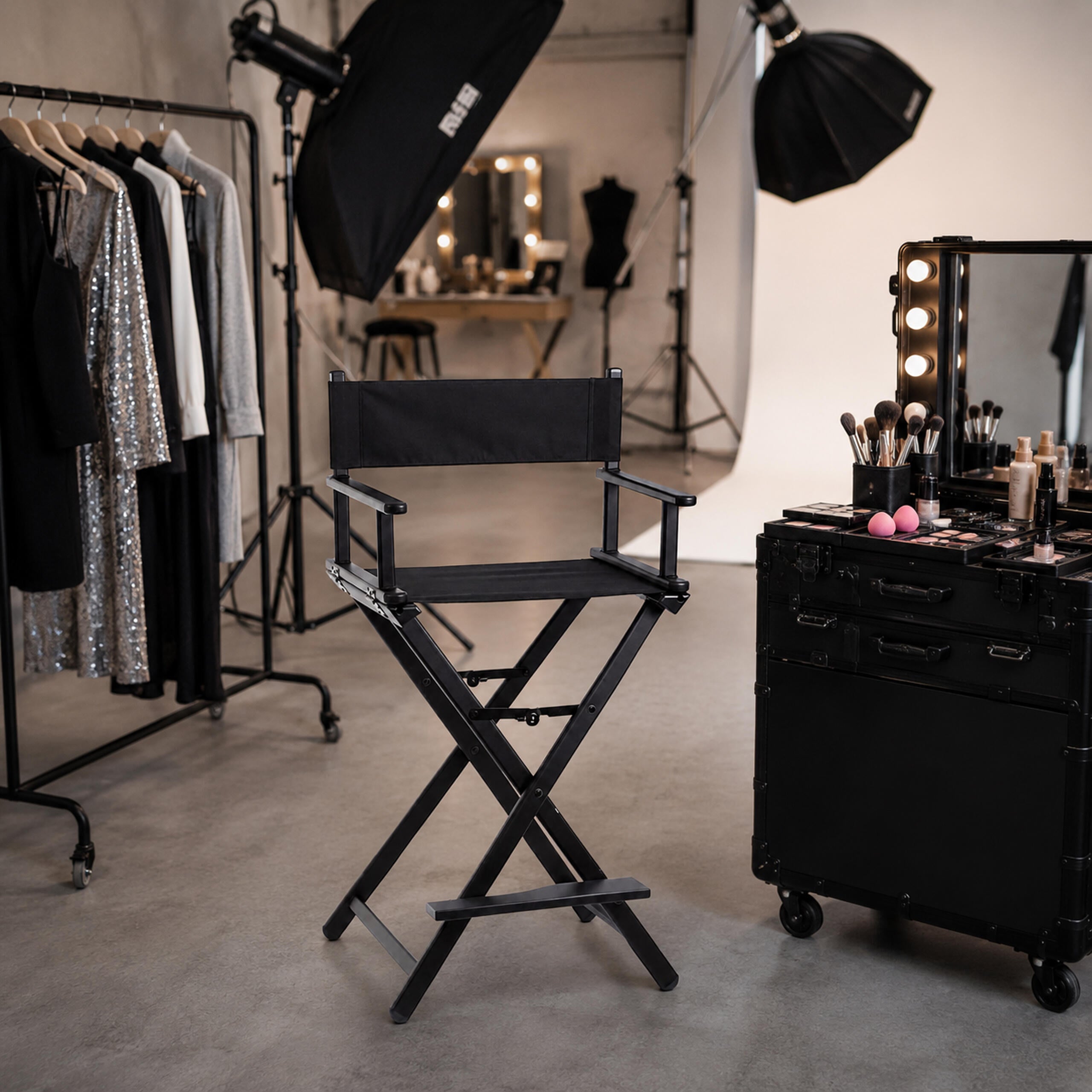 Aluminum Folding Makeup Director Chair