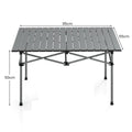 Folding Travel Camping Garden Table with Carry Bag 95x55x50 cm