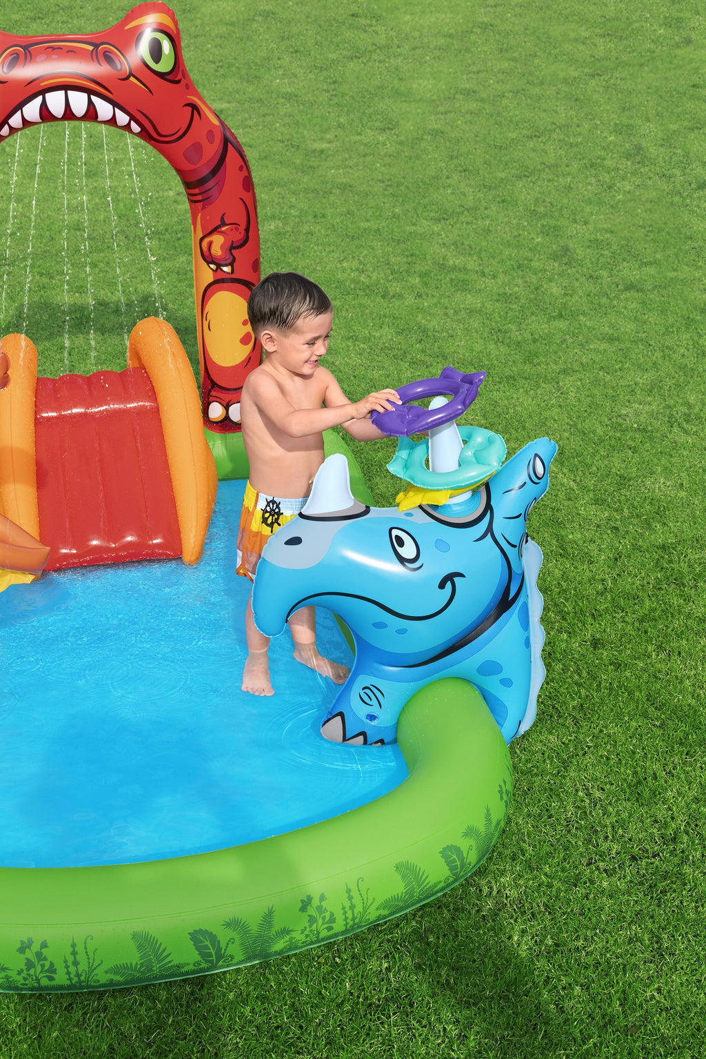 Bestway 53160 Inflatable Jurassic Water Playground 241 x 140 x 137 cm