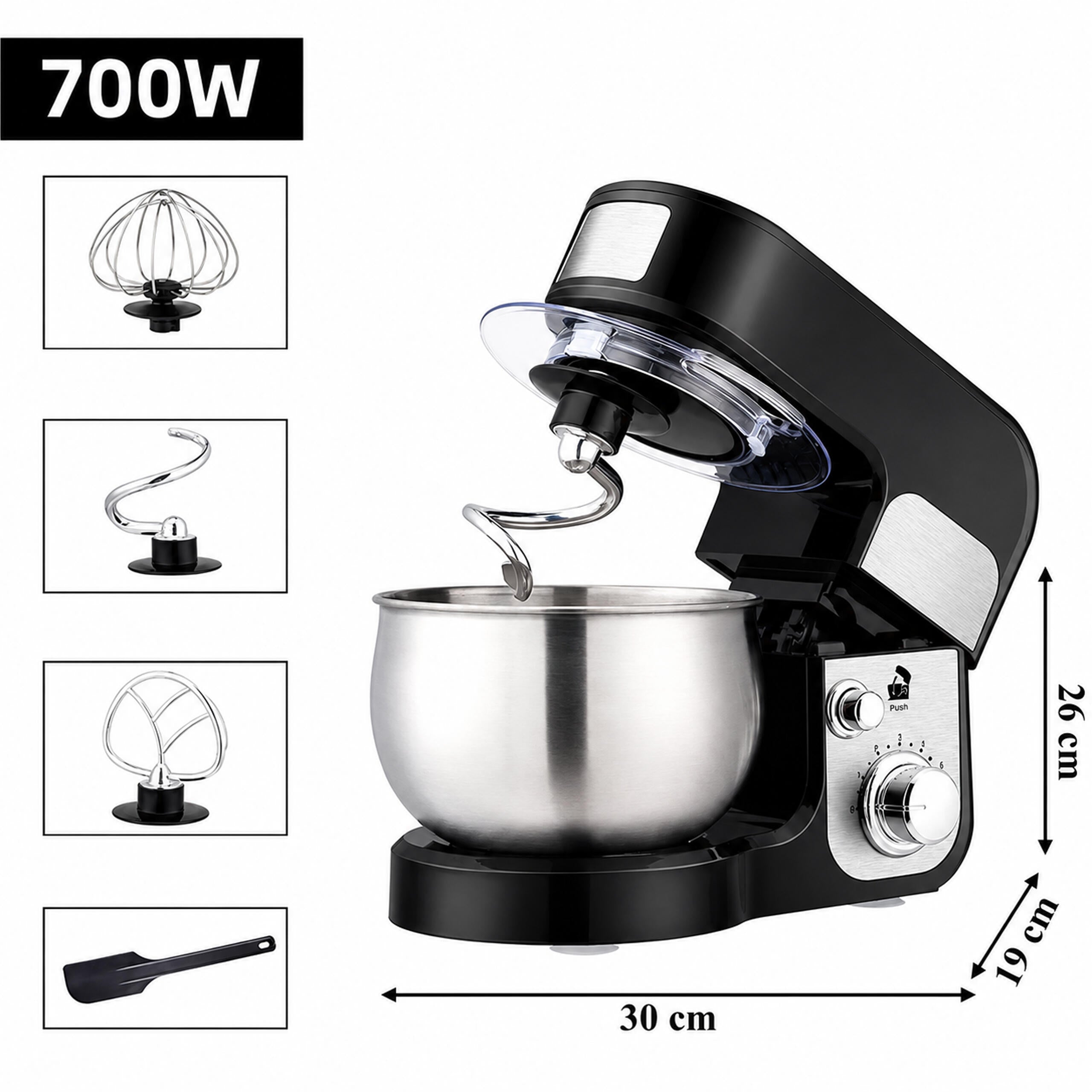 3 l planetaarmikser 700 W segamistarvikutega RC-K-2561