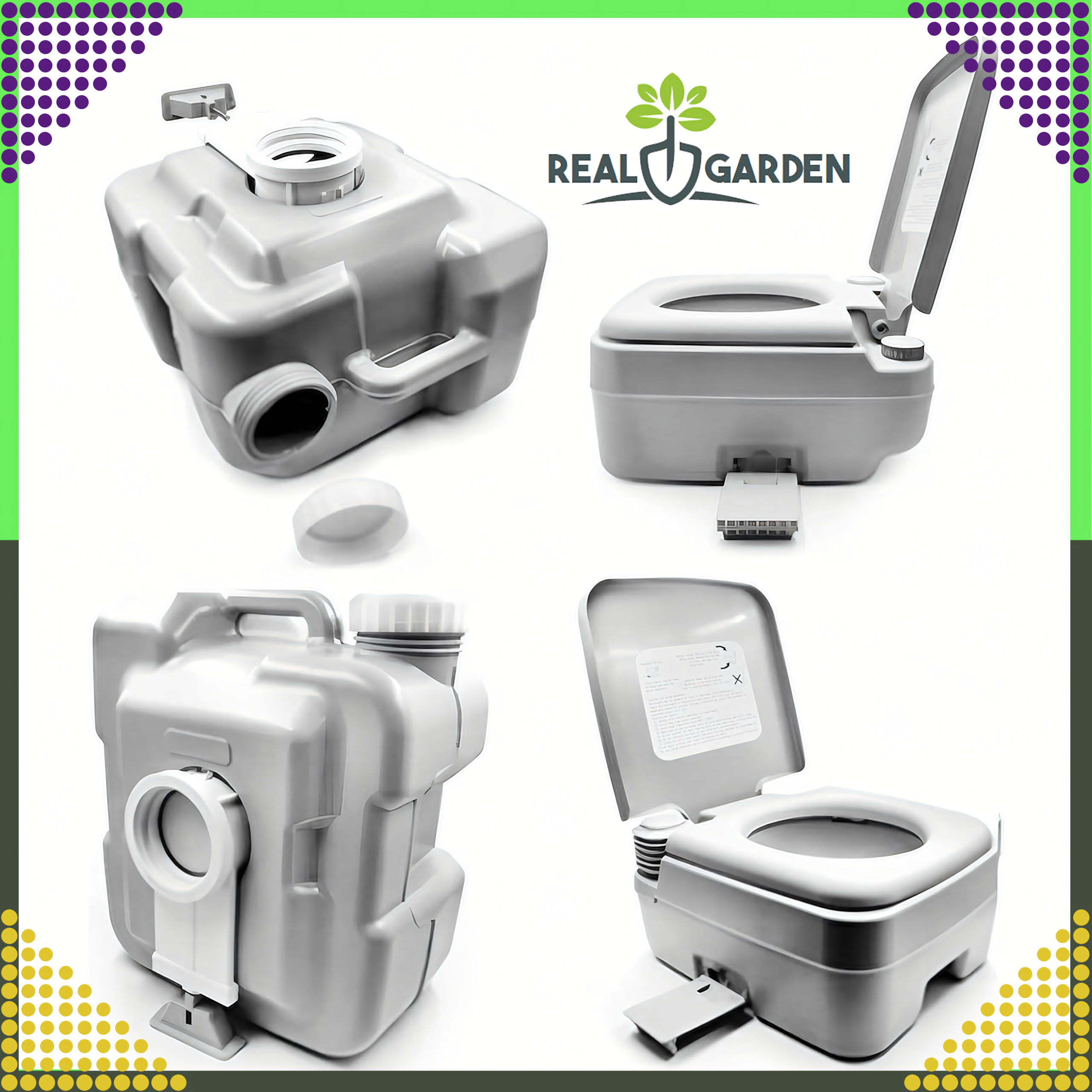 24 x Portable Tourist Travel Toilet with Flush for Camping