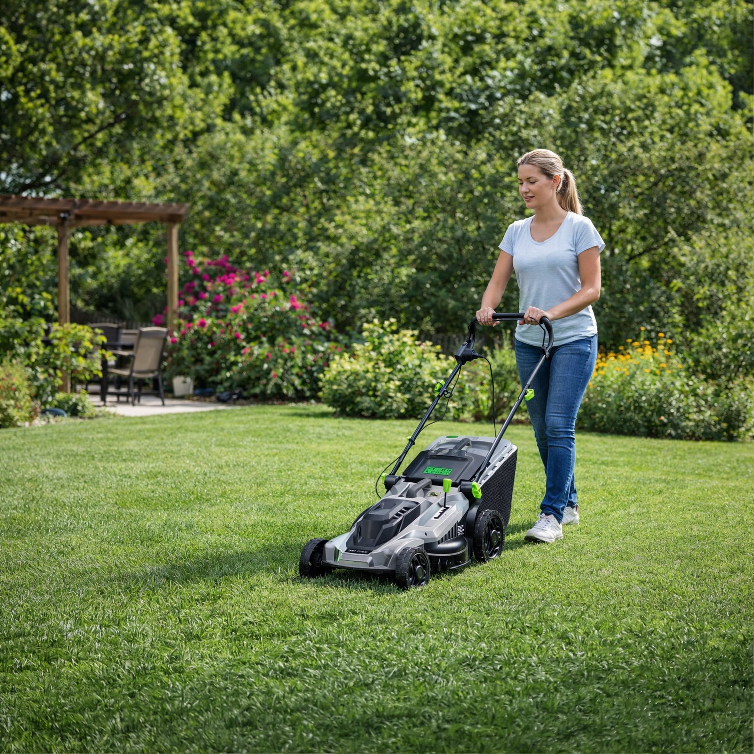 Electric Lawn Mower 2400W 43cm with 50L Grass Collector 20 pcs