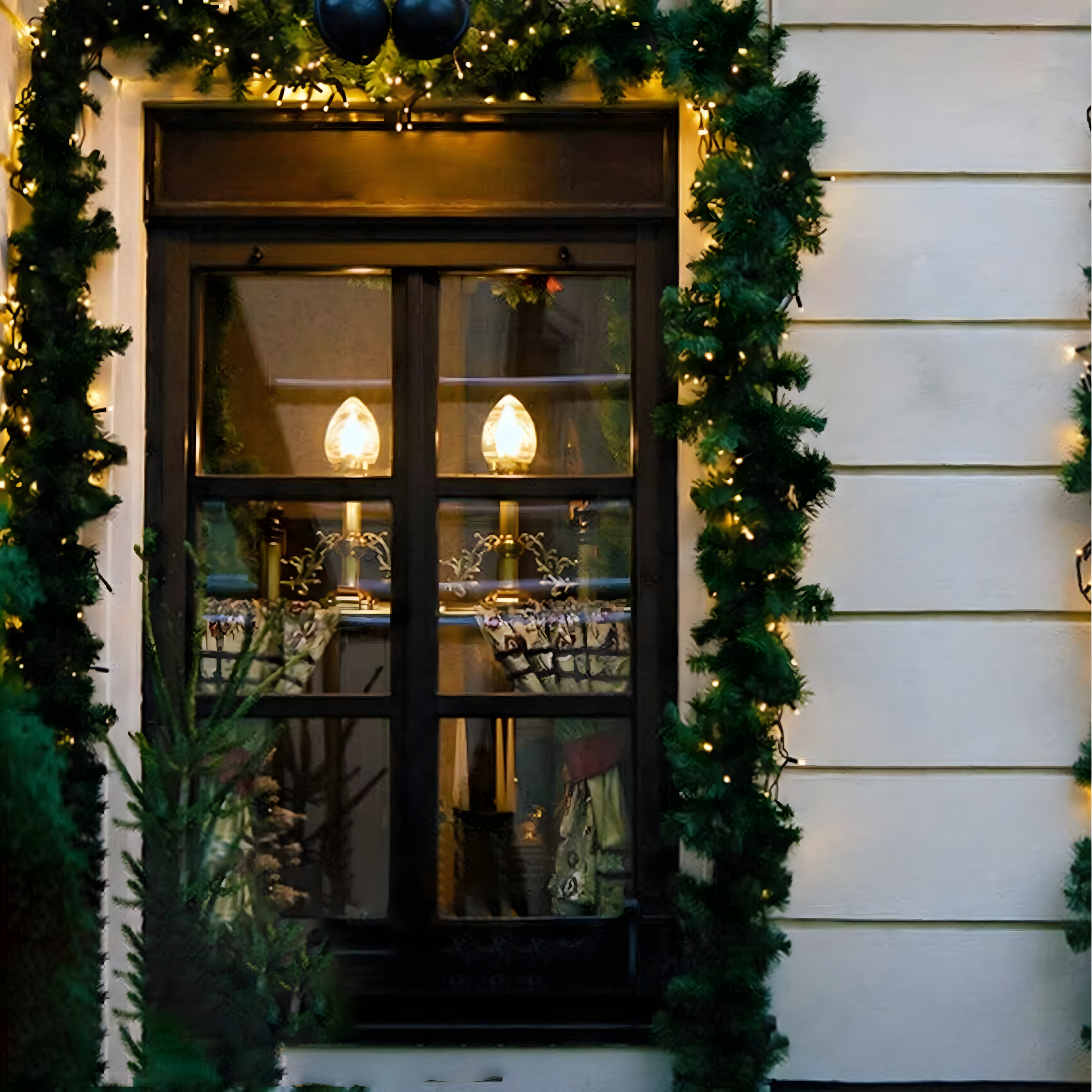 Jõulupuu valguskett, LED-kett, kamin, 2.7 m, jõulukuulid