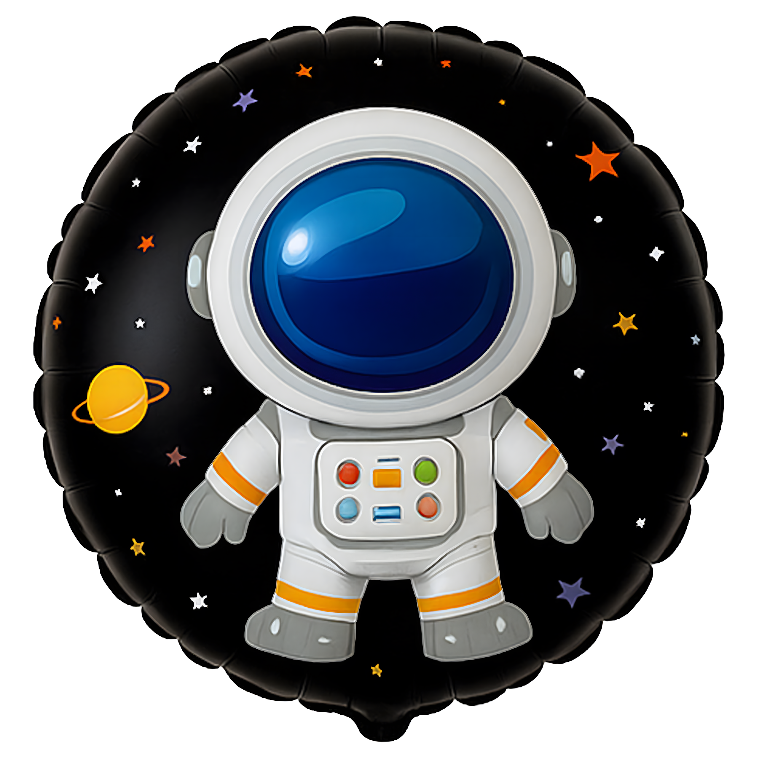 Set of Foil Balloons for Birthday Space Astronaut Stars 5 pcs