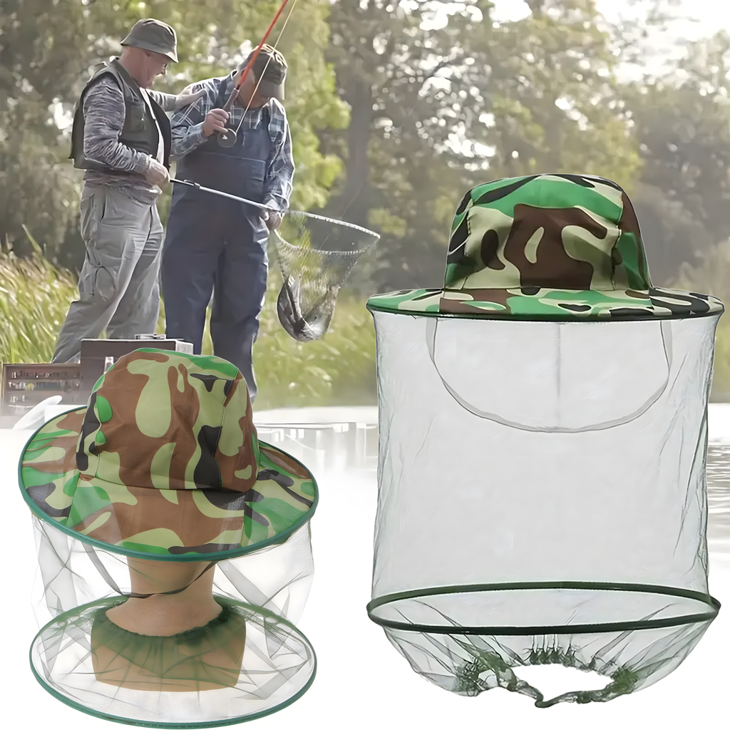 Müts sääsevõrguga mesinduseks, kalastamiseks, kamo, sääsevõrk putukate ja sääskede vastu