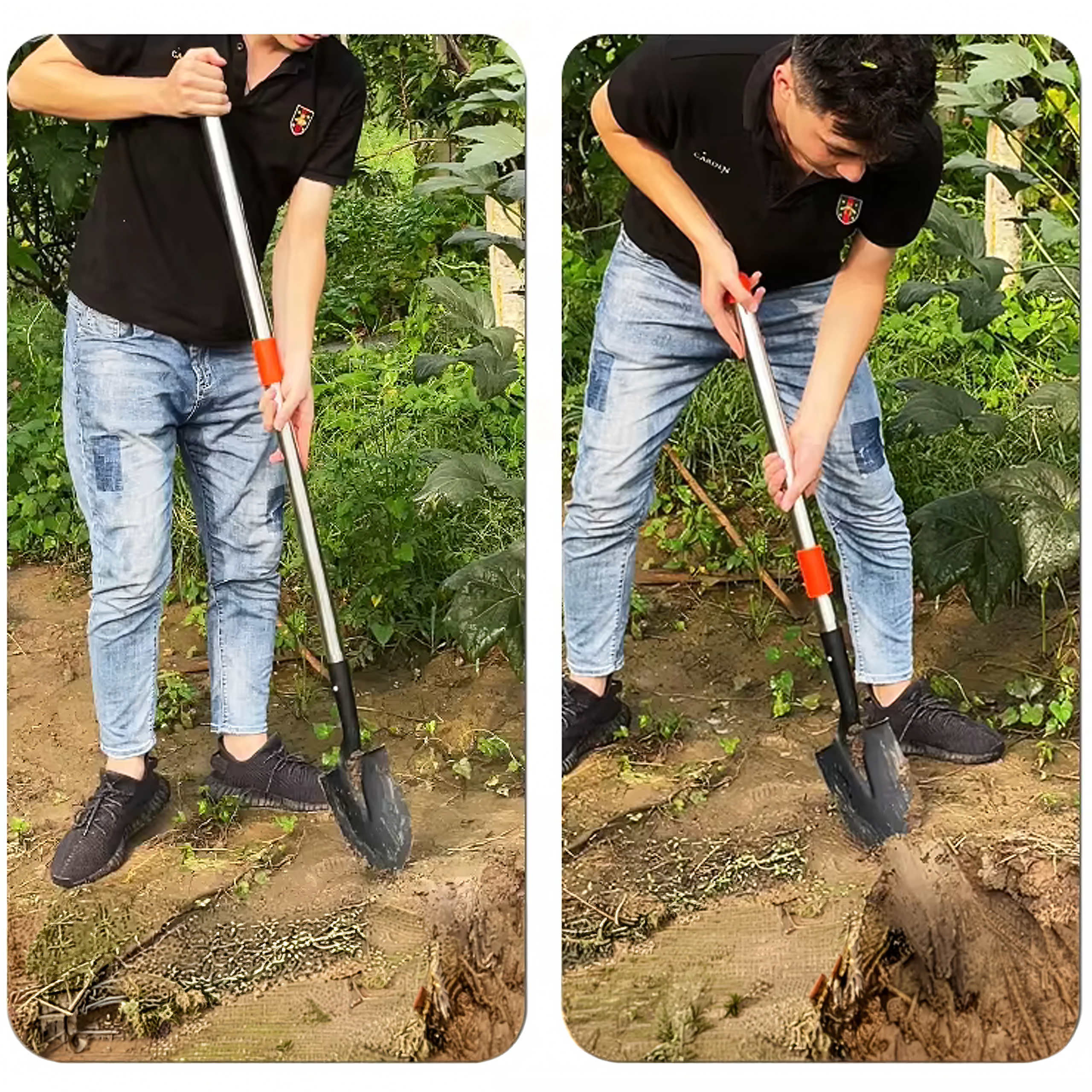 Telescopic Garden Spade Shovel 80-110 cm Foldable