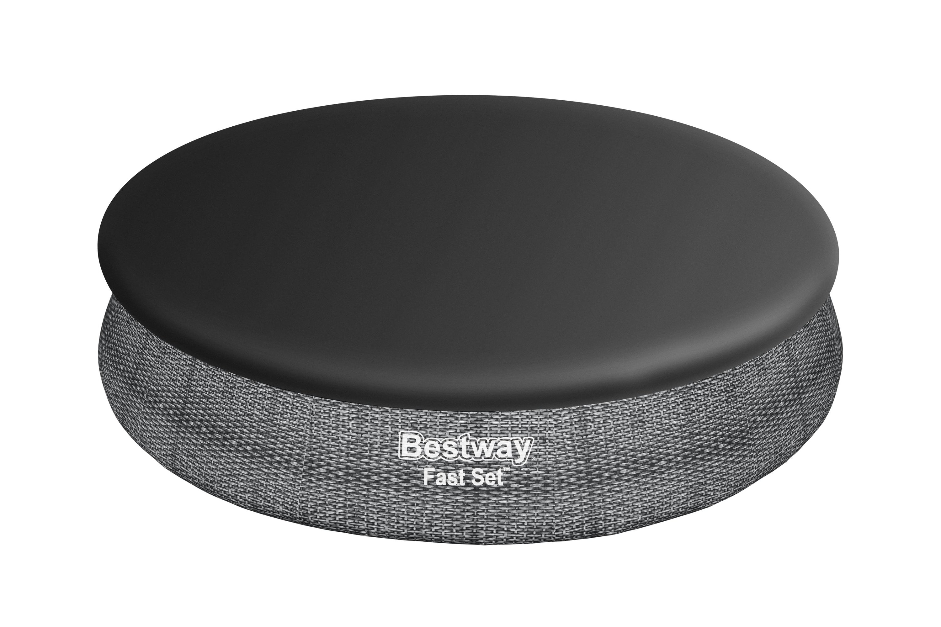 Bestway 58292 PVC basseinile kaitsekate, presendist, Ø 396cm, Black, ümmargune