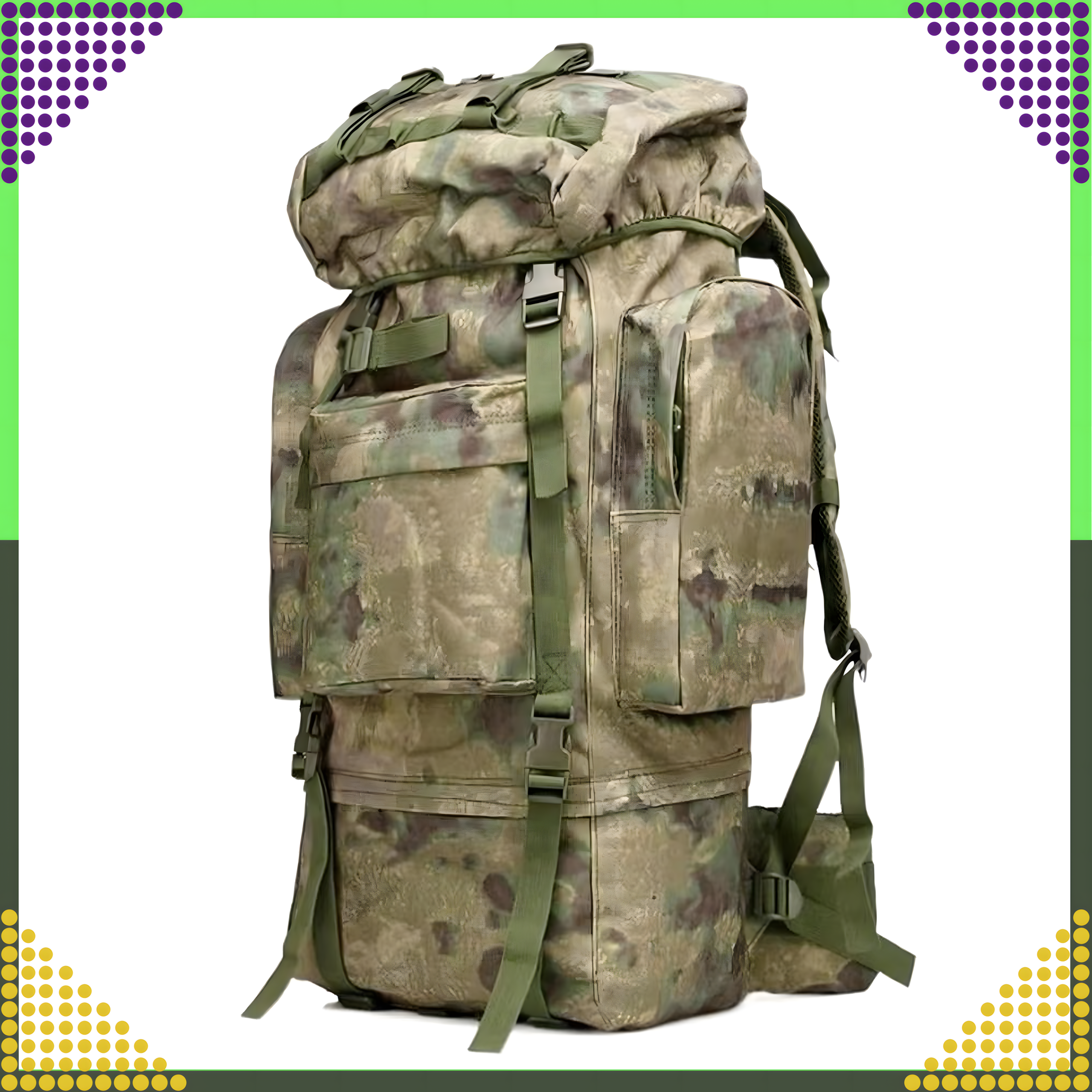Tactical Backpack Military Tourist Survival Mountain Large 65L