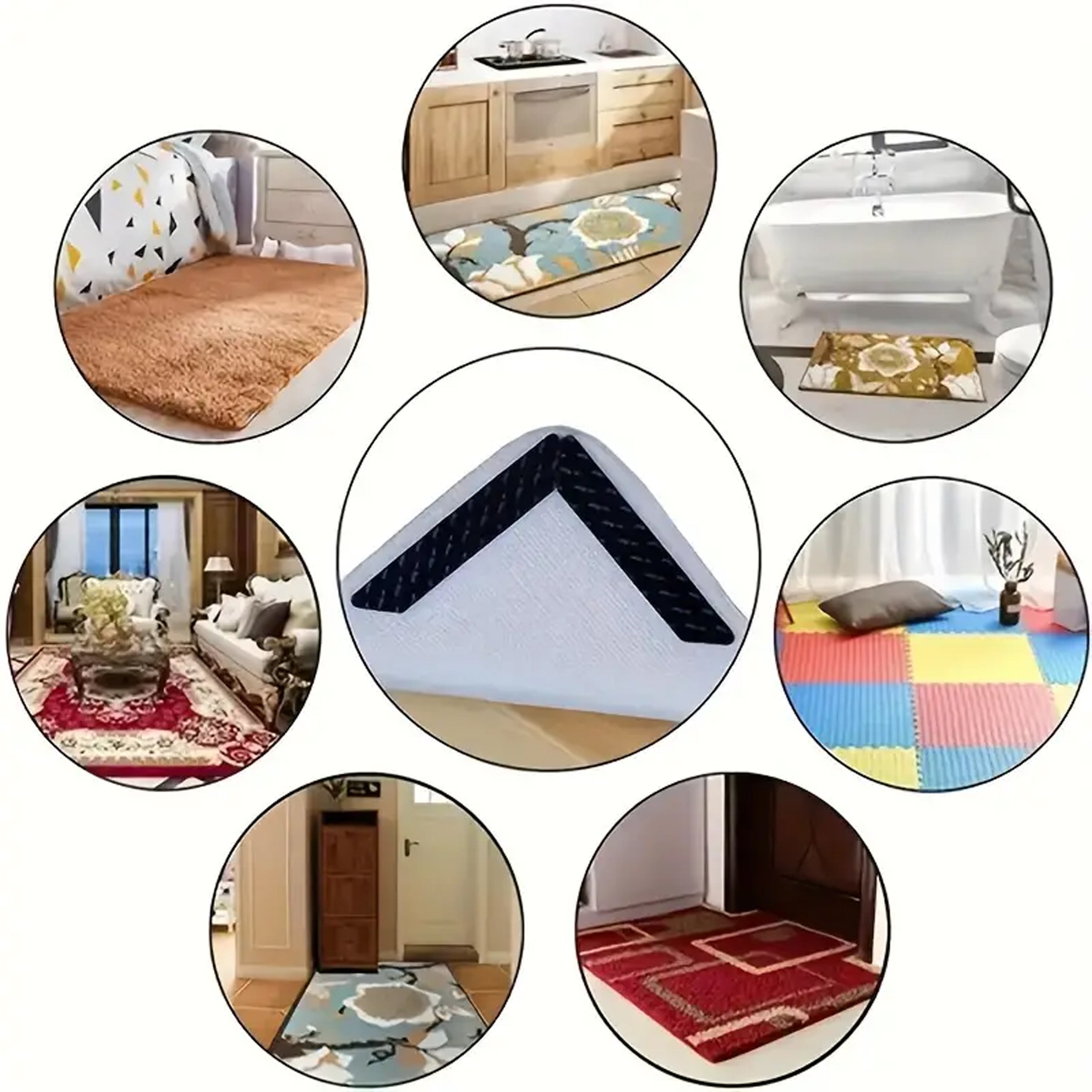 Anti-Slip Carpet Pads Stickers Set 4 pcs