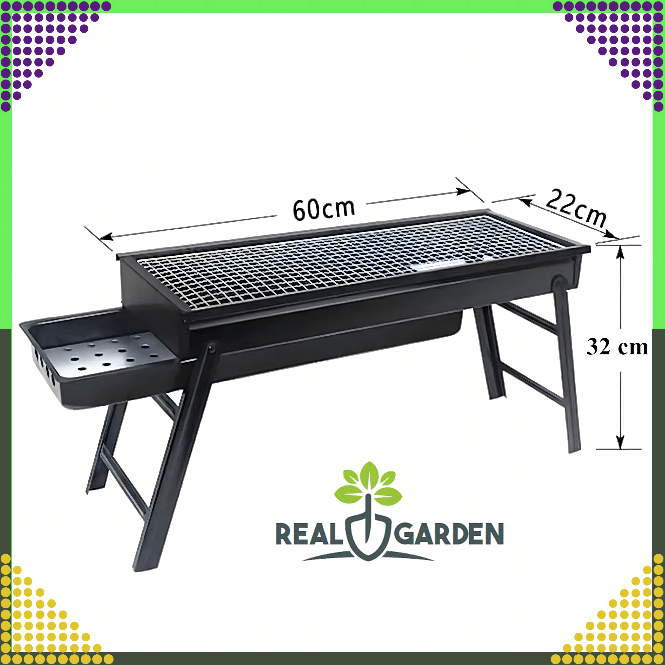 Kaasaskantav kokkupandav suur söegrill matkamiseks ja aeda