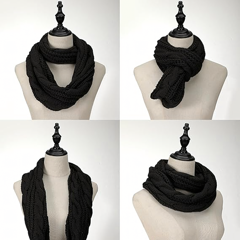 6x Naiste sall torusall soe talvine suur talveks moekas Black