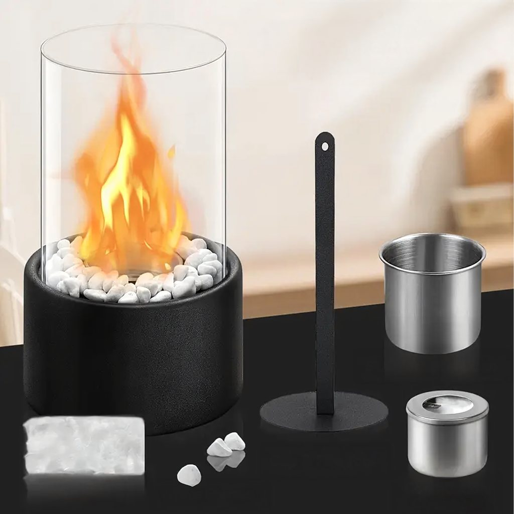 Vabaltseisev biokamin kodu aeda terrassile ja restorani