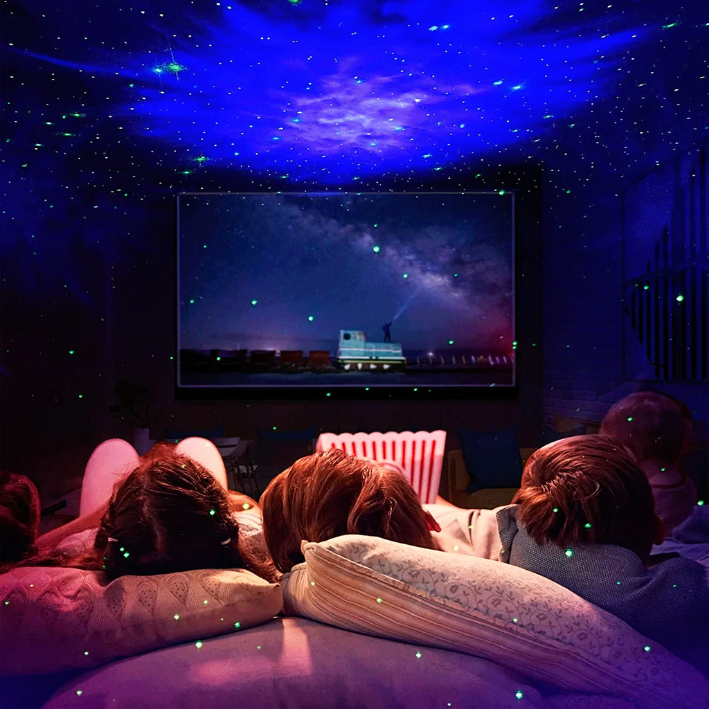 Tähtede projektor Astronaut Öölamp Projektor lapsele Kosmos Kaugjuhtimispult