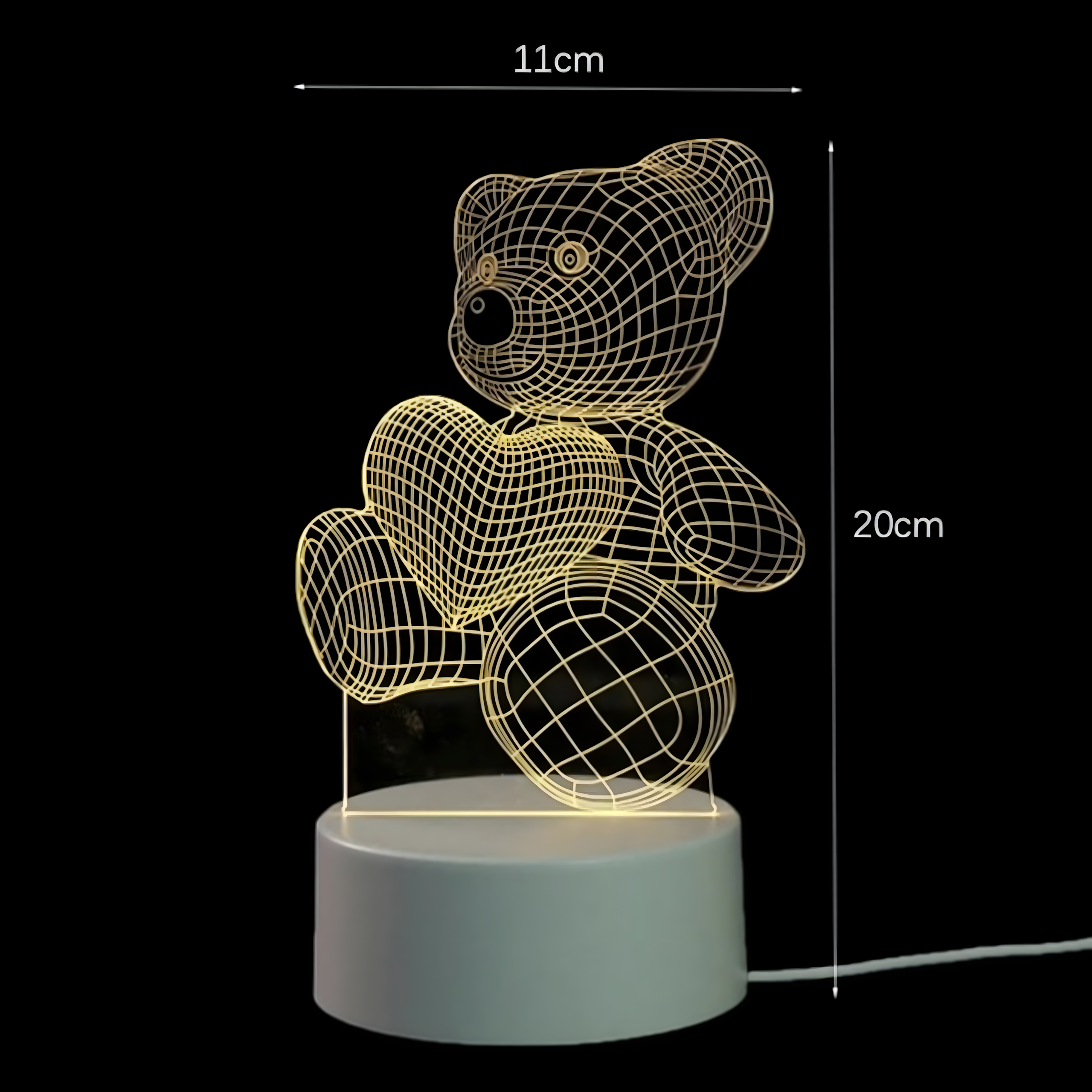 NICE DREAM Karu 3D-illusiooniga öölamp USB lauavalgusti laste magamistuppa