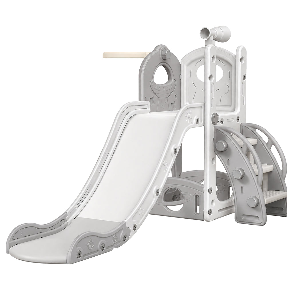 Free-Standing Children's Slide with Ladder for Home