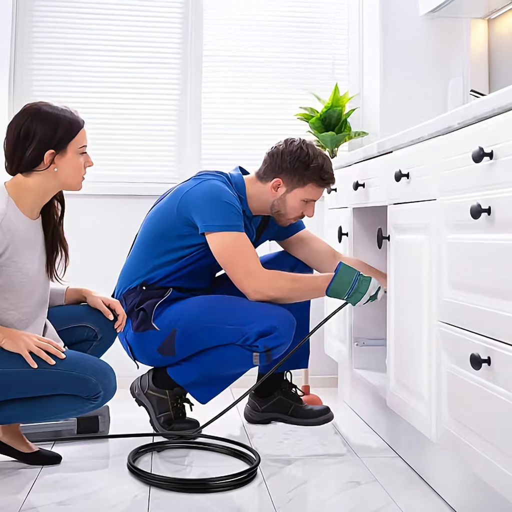 Drain Cleaning Hose for Pipes 20m with Washer Adapters
