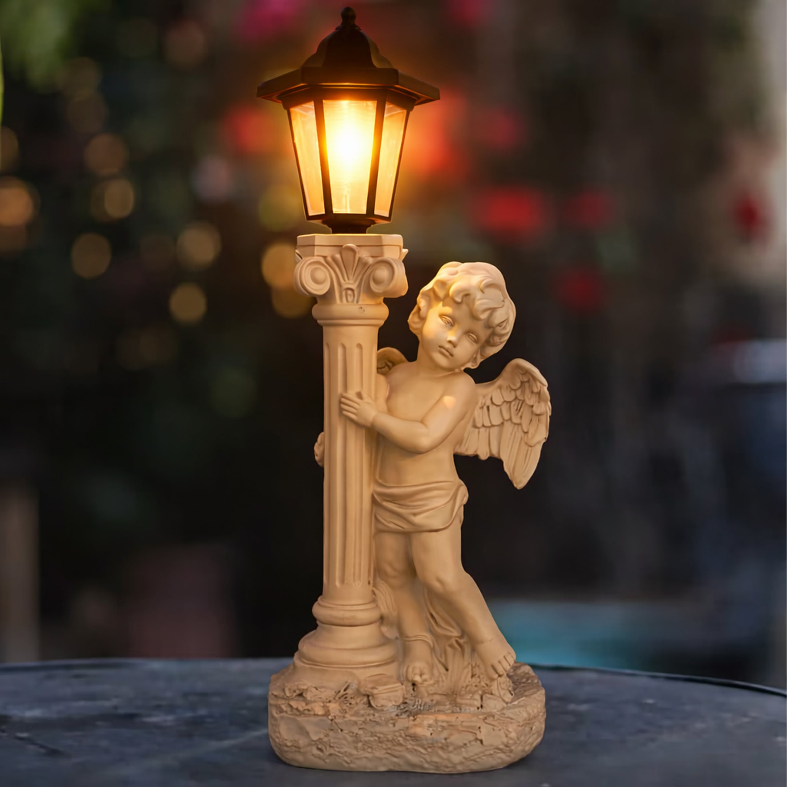 96x Solar LED Angel Figurine Candle Holder Decoration 49cm