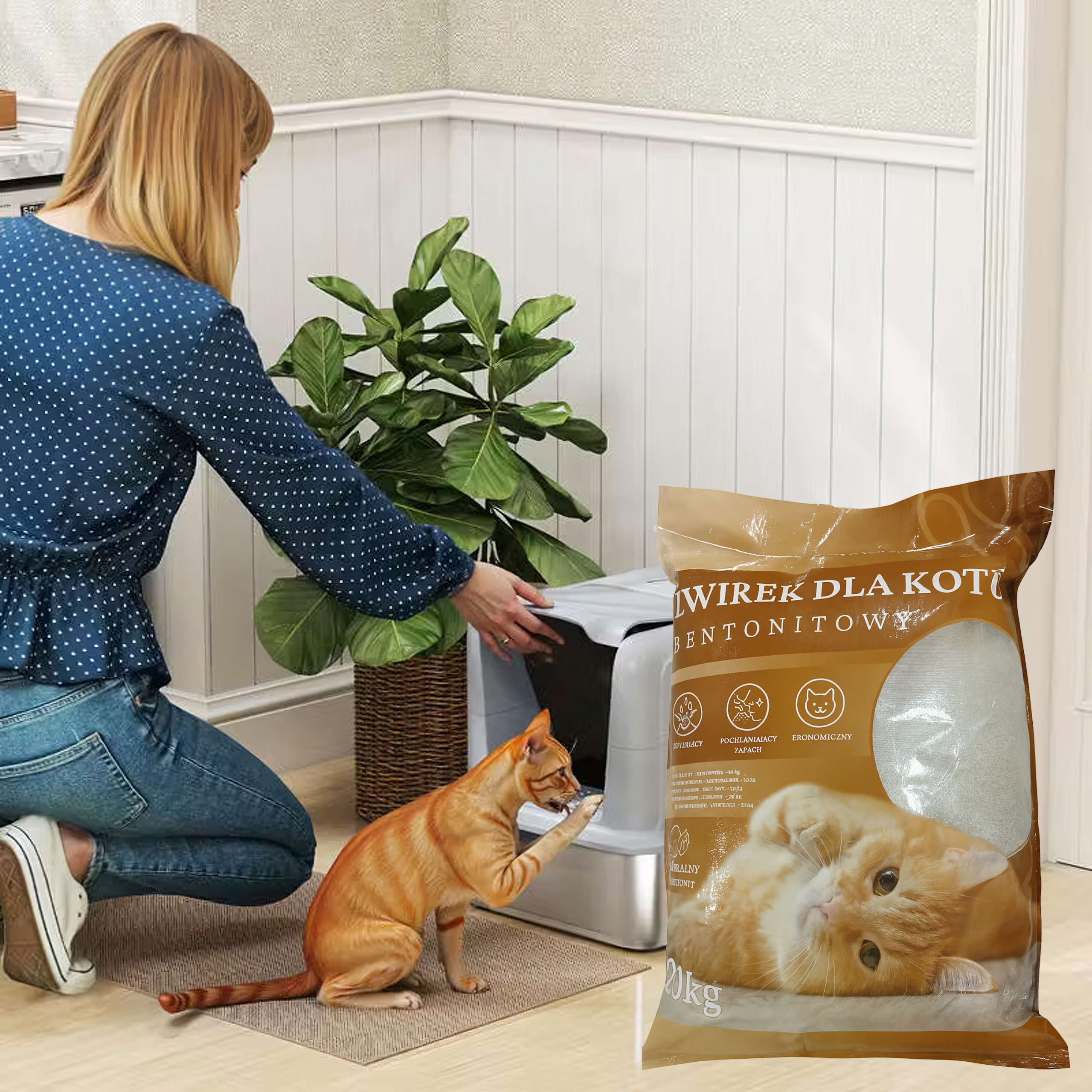 60x Naturaalne bentoniit kassiliiv 20 kg Paakuv, tolmuvaba, üliimav