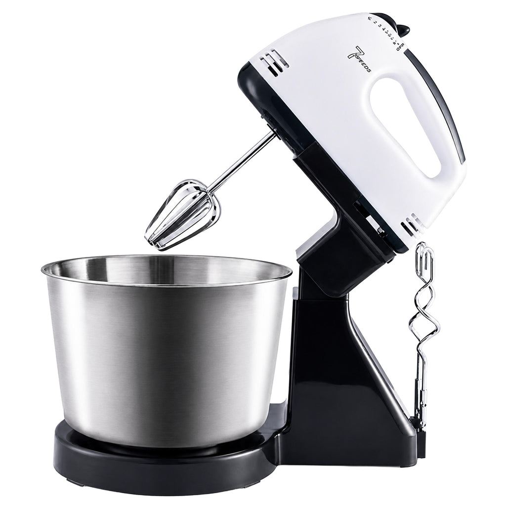 168x Powerful Hand Mixer with Stainless Steel Bowl 7 Speeds 100W Attachments
