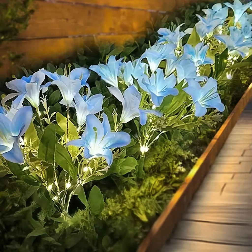 Solar Garden Spike Lamp Lily Flower LED Decoration