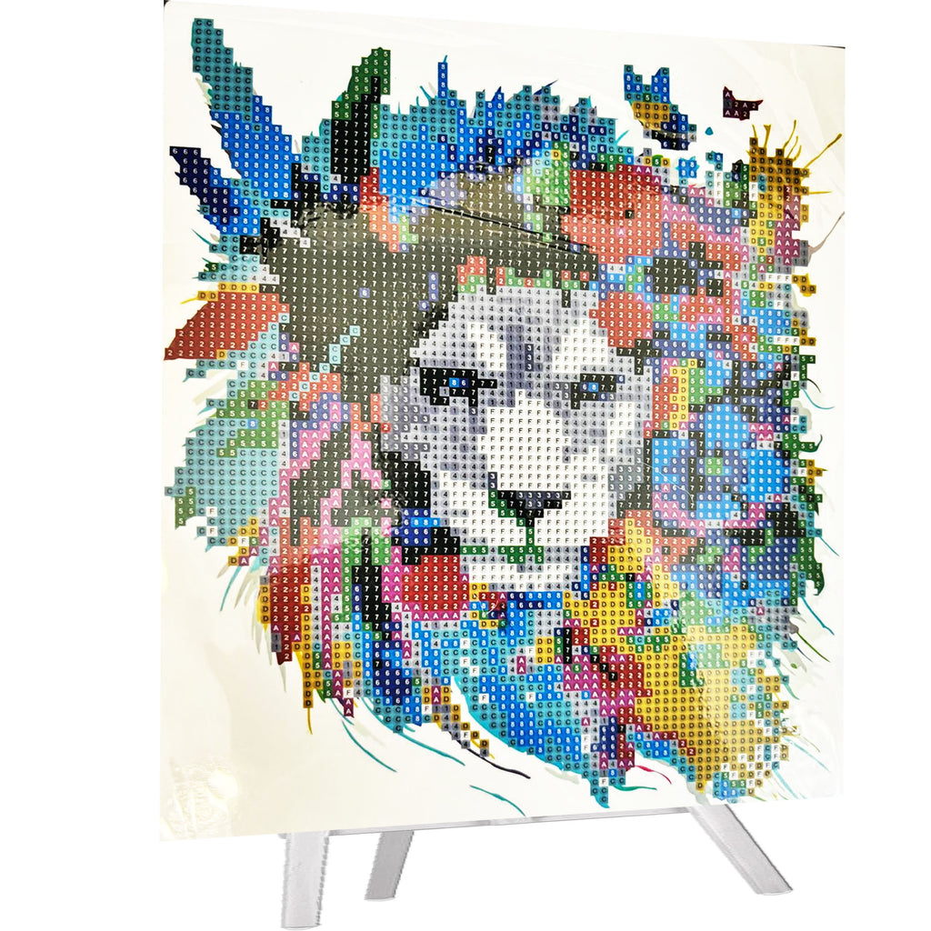 Teemanttikandi mosaiigikomplekt molbertiga 21x25cm lastele