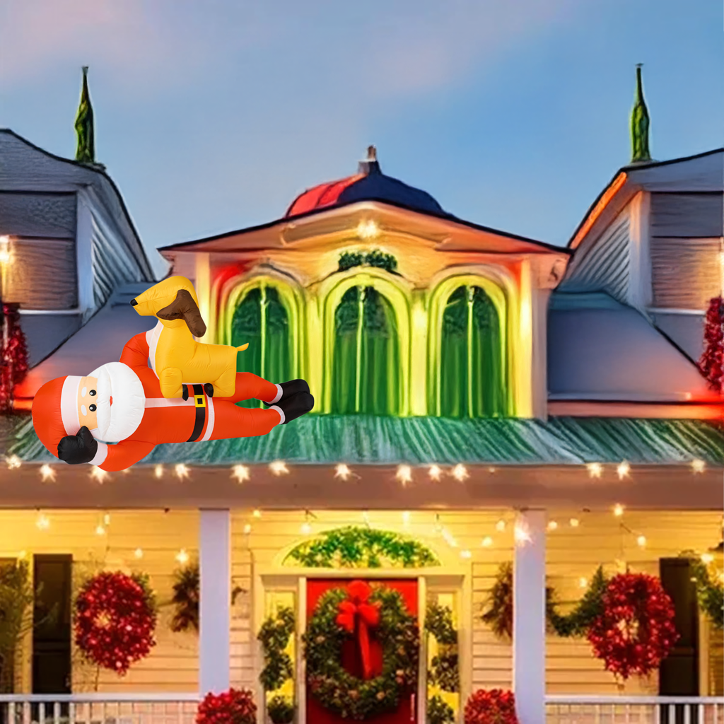 Täispuhutav jõuluvana põhjapõdraga 210cm jõulu Led valgus XXL