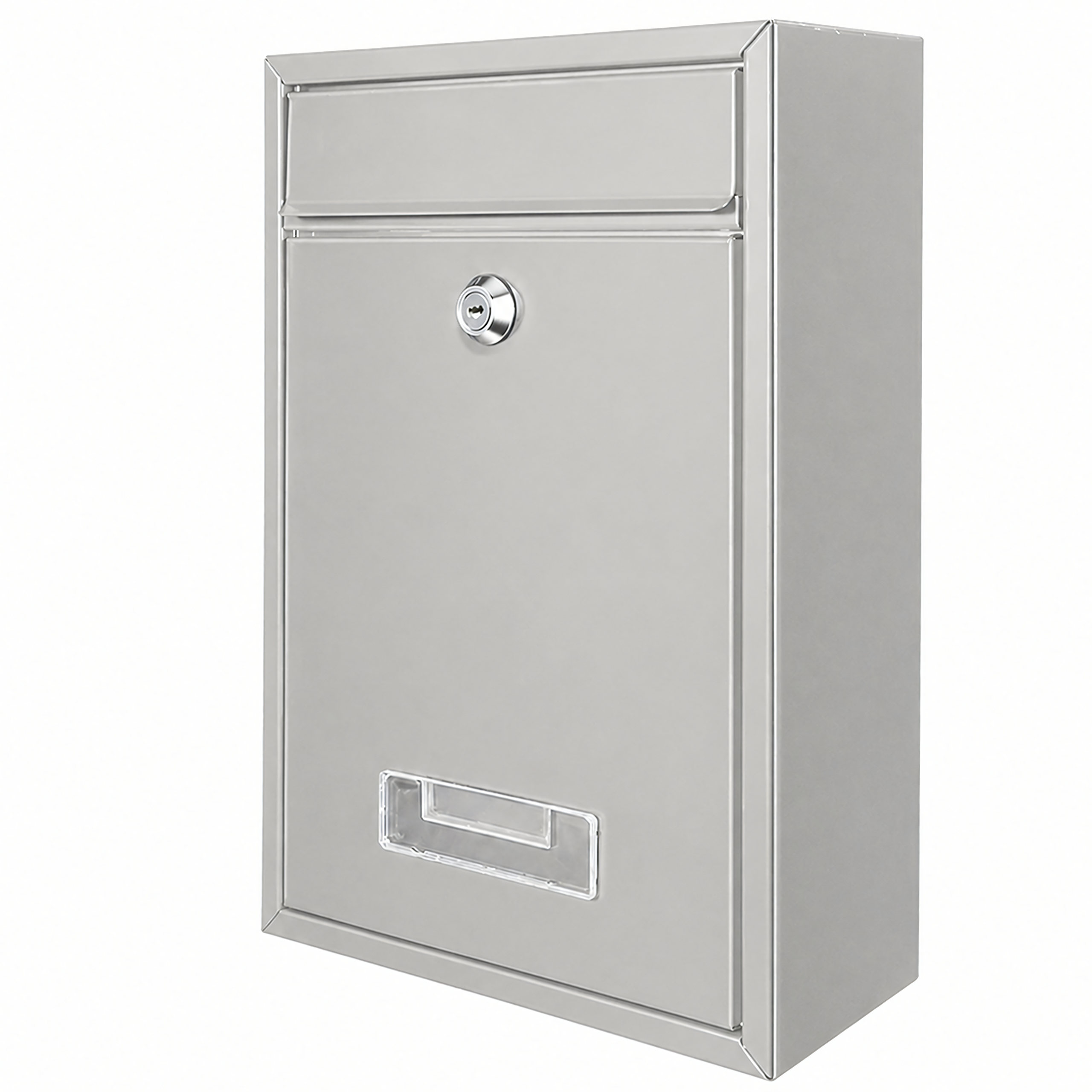 Steel Mailbox with Key Lock and Window 192 pcs Gray