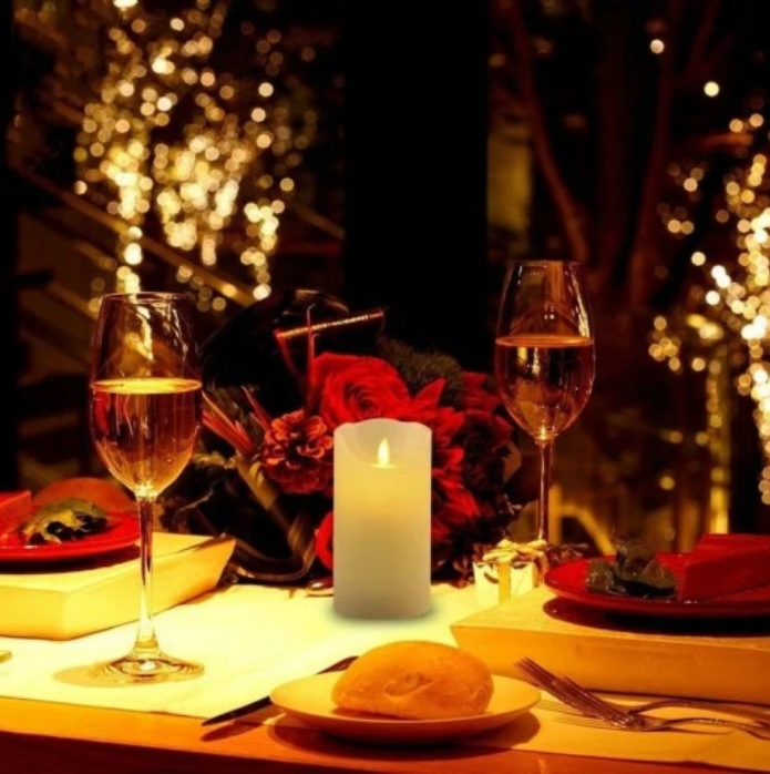 240x LED Candle Insert for Grave Light Flame Effect Candle 11cm Set with Batteries