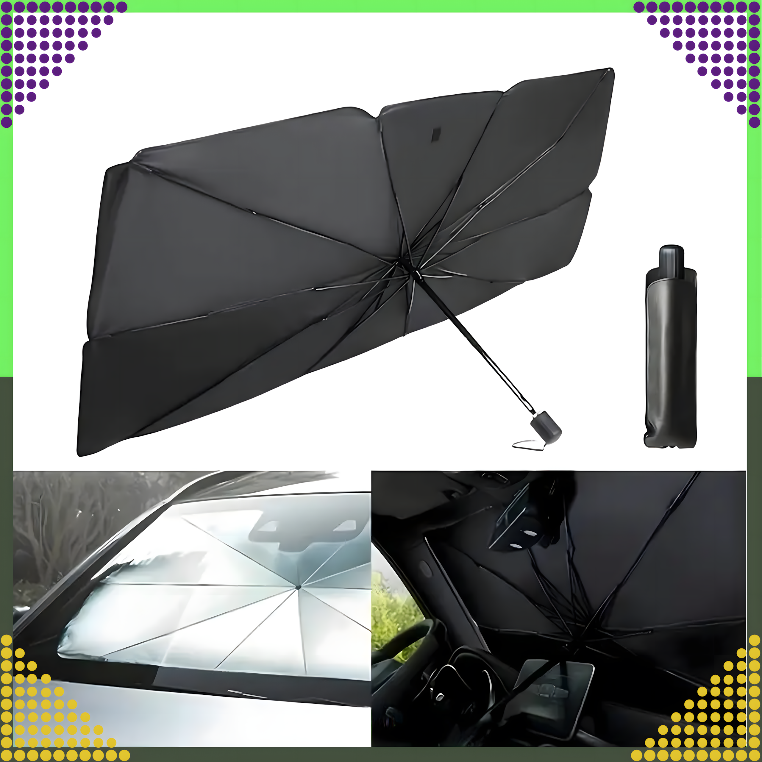 Auto akna päikesesirm UV-kaitsega suur 78x140