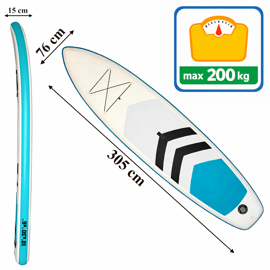 24x Inflatable Stand Up Paddle Boards 305 cm with Accessories