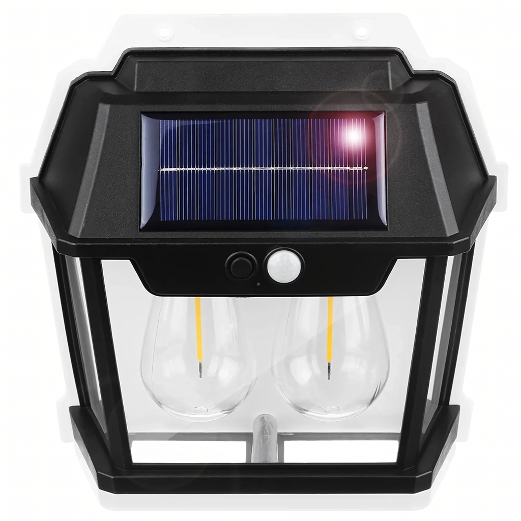 Double LED Solar Wall Light with Motion Sensor for Garden and Exterior (F15)