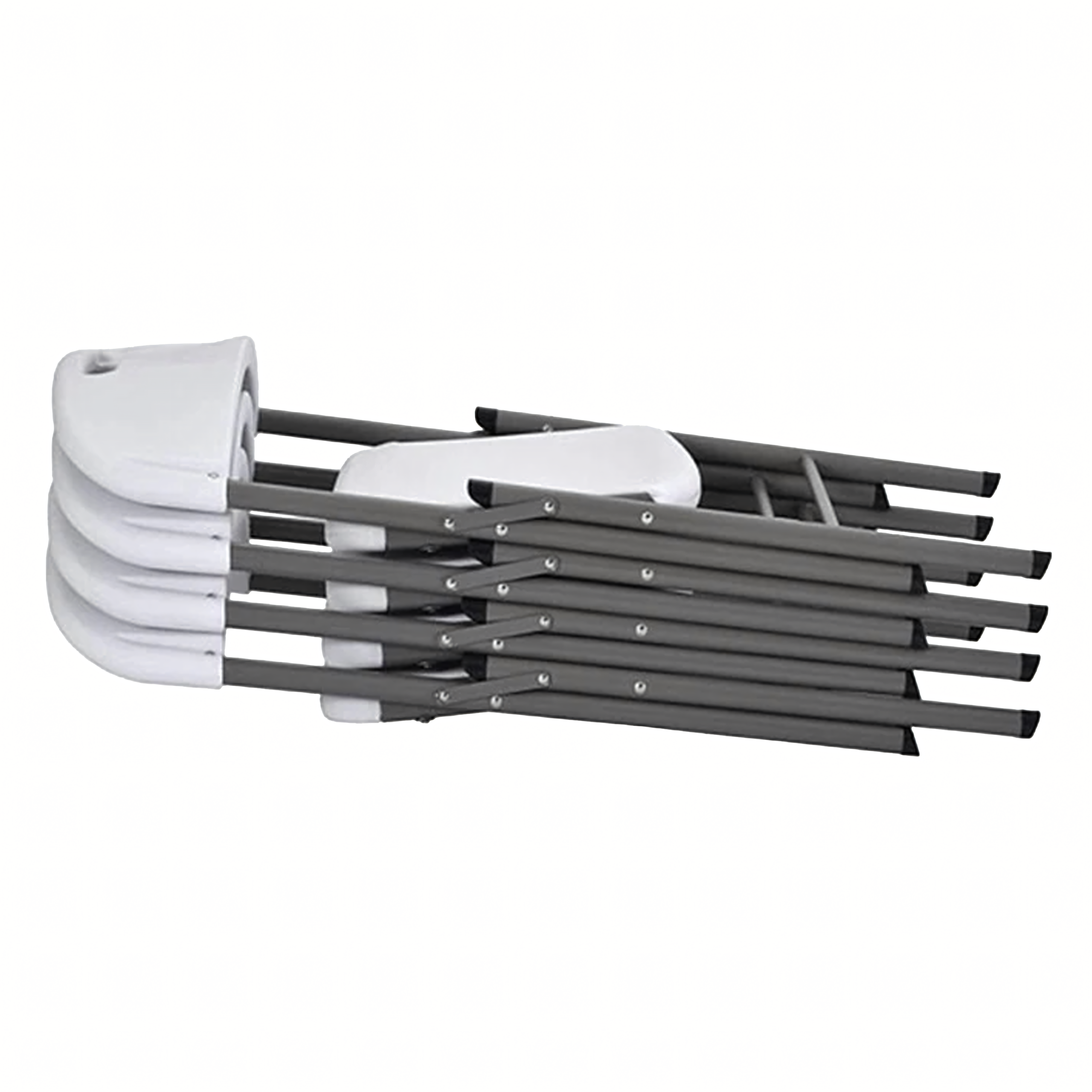 White Folding Outdoor Catering Chairs for Picnic 4 pcs