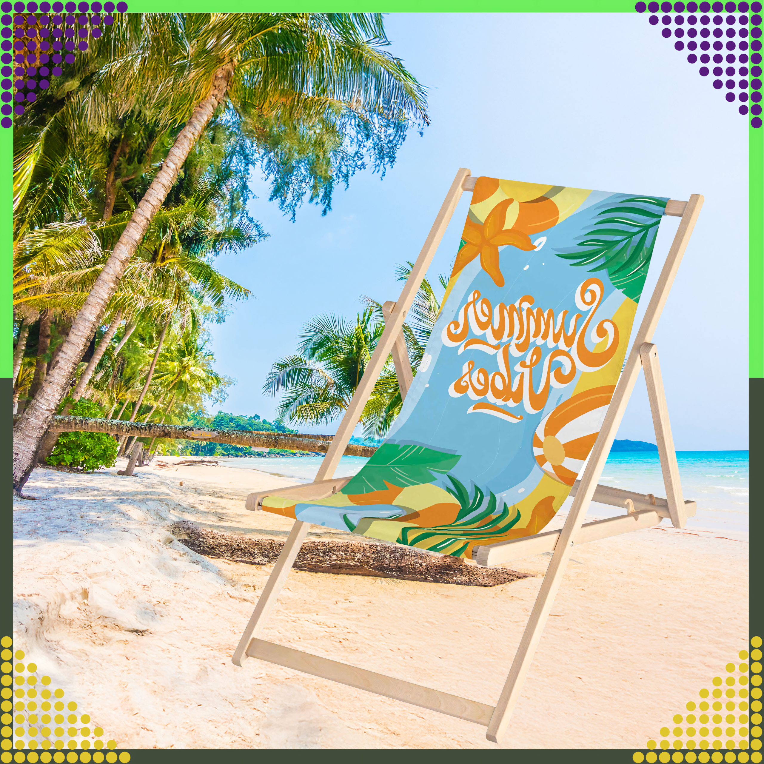 2 tk kokkupandav puidust aiamere rannatool rannas ja telkimiseks, reguleeritav