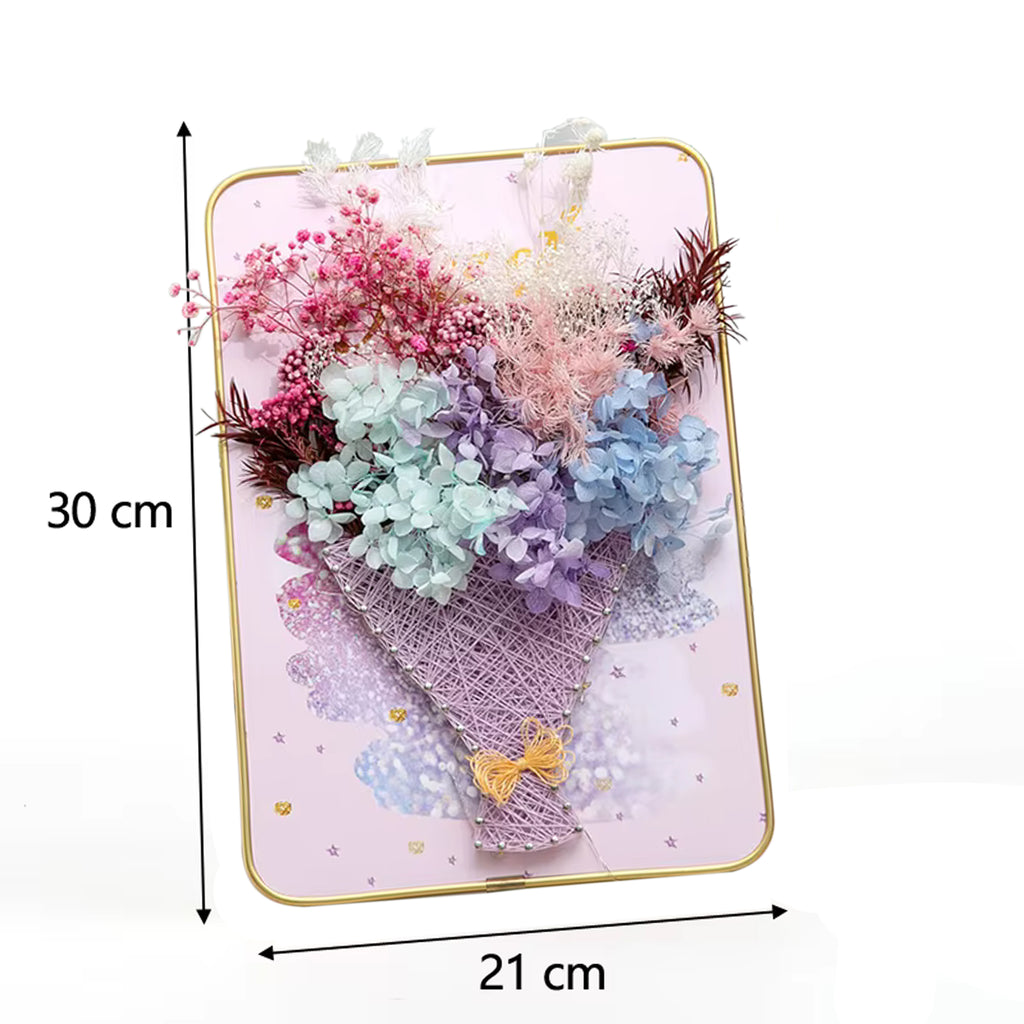 Loominguline komplekt niidikunsti, Interroad tikkimise ja LED-pildiga raamitud pildile 21x30 cm