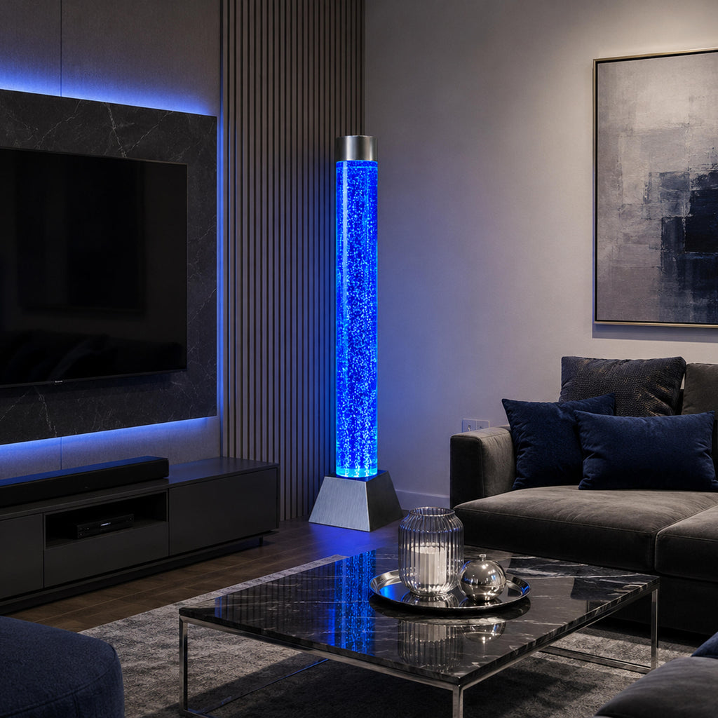 Water Bubble LED RGB Floor Lamp Column 180x15cm with Remote Control